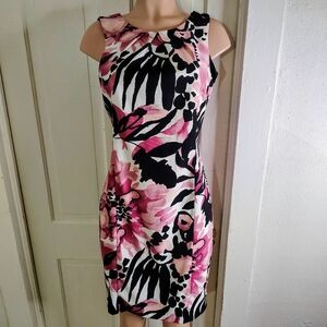 Dressbarn Floral Sleeveless Sheath Dress – Women’s Size 8